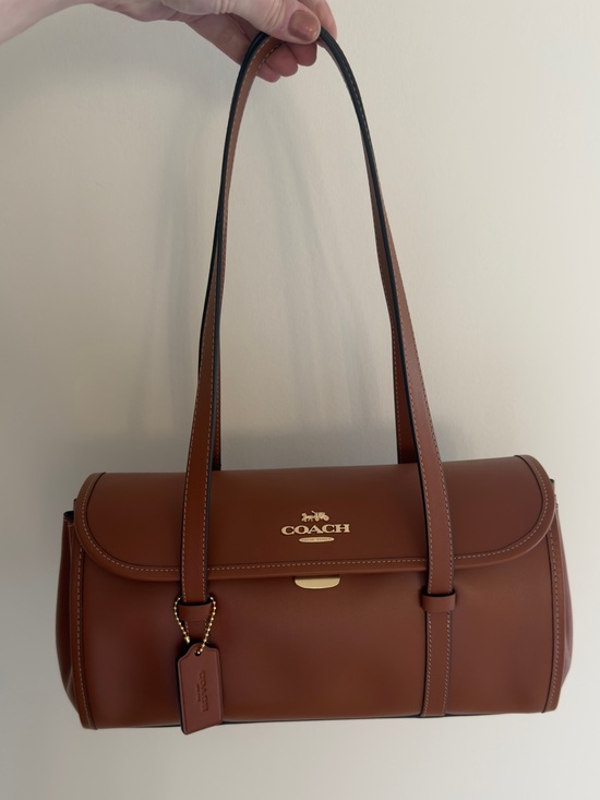 Coach Handbags - Coach Brown Leather Bridget Shoulder Bag with Brass Hardware